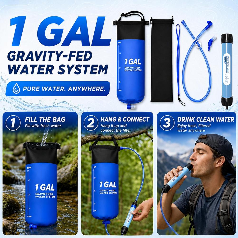 1 Set Alat Penyaring Air denga - Bivy Bag Emergency ulasan dan harga