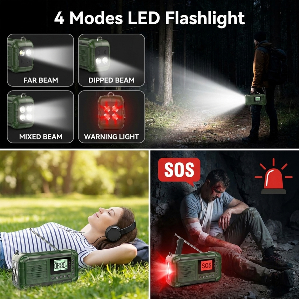 Radio Cuaca AM FM DAB Tenaga S - Solar Emergency Charger ulasan dan harga
